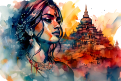 watercolor-Indian-woman