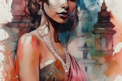 watercolor-Indian-woman