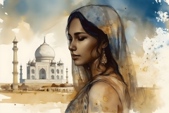 watercolor-Indian-woman