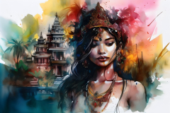 watercolor-Indian-woman