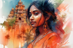 watercolor-Indian-woman