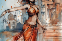 watercolor-Indian-woman