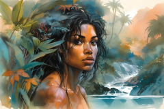 aquarelle-femme-ile-de-la-reunion