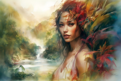 aquarelle-femme-ile-de-la-reunion