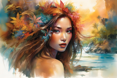 aquarelle-femme-ile-de-la-reunion