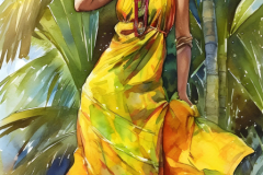 aquarelle-femme-ile-de-la-reunion