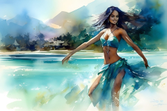 aquarelle-femme-tahitienne