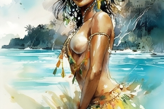 aquarelle-femme-tahitienne