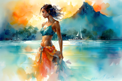 aquarelle-femme-tahitienne