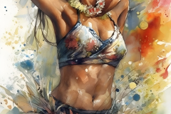 aquarelle-femme-tahitienne