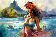 tahitian-woman-watercolor