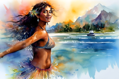 tahitian-woman-watercolor