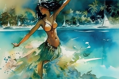 aquarelle-femme-tahitienne