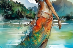 aquarelle-femme-tahitienne