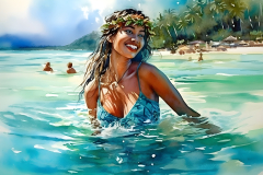 aquarelle-femme-tahitienne