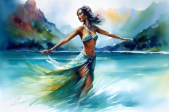 aquarelle-femme-tahitienne